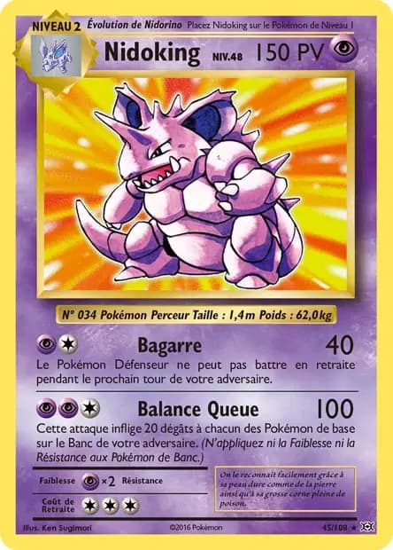 Nidoking — Evolutions